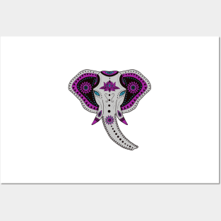 Pretty elephant head design Posters and Art